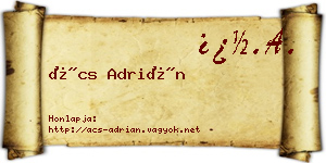 Ács Adrián névjegykártya