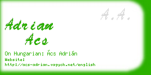 adrian acs business card