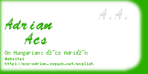 adrian acs business card
